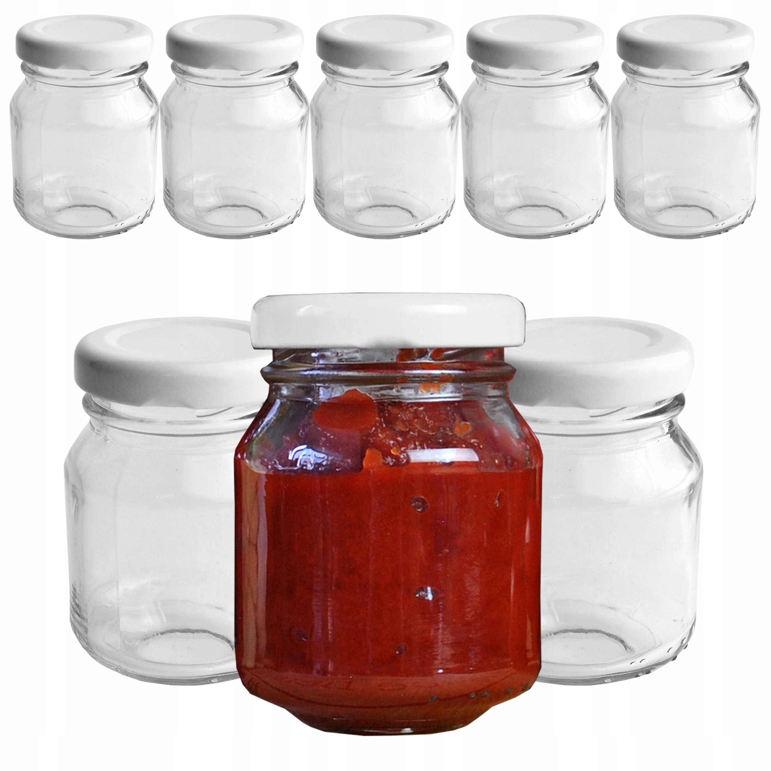8x SŁOIK 85ML Z ZAKRĘKĄ NA MIÓD PRZETWORY PRZYPRAWY SŁOICZEK MAŁY