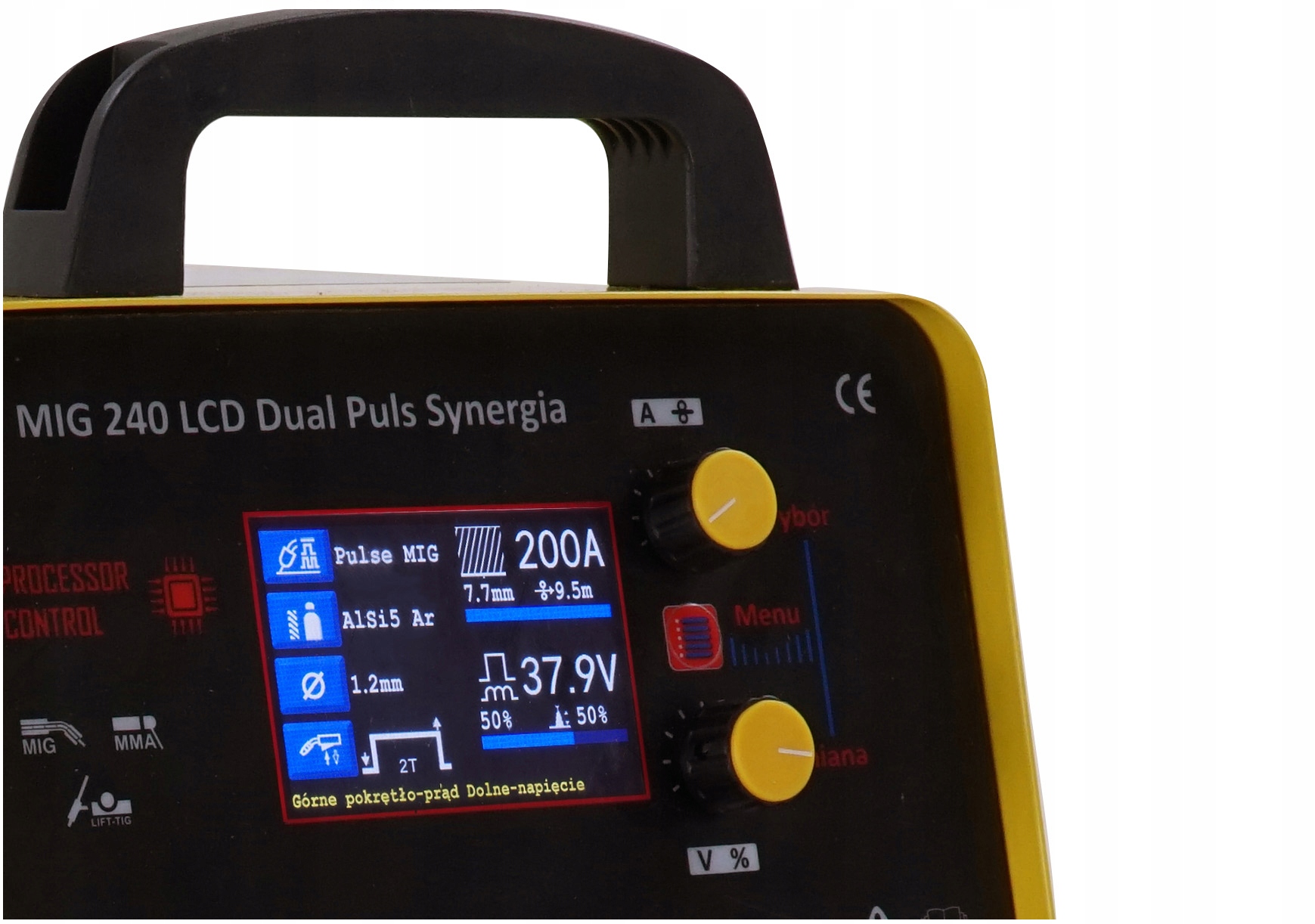Spawarka MIGOMAT Magnum MIG 200 Dual Puls Synergia Kod producenta MIGOMAT MIG 240 LCD DP KPW6