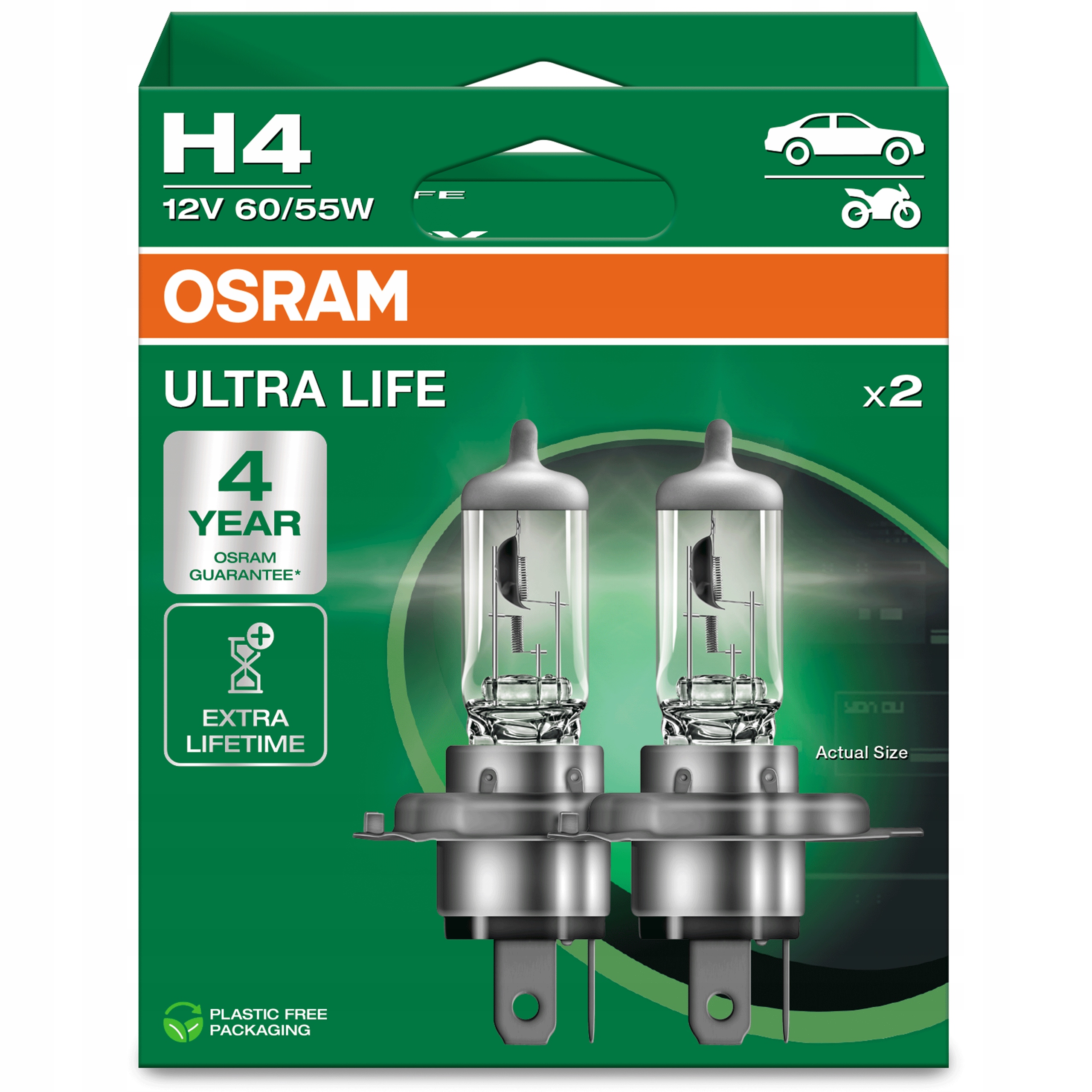 Osram H4 Ultra Life Żarówki Samochodowe z Wydłużoną Żywotnością