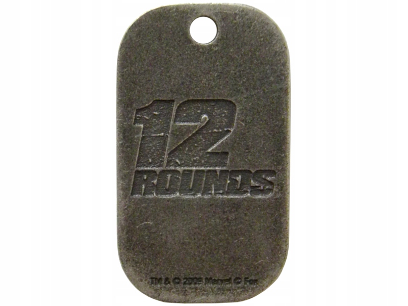 NIEŚMIERTELNIK BLASZKA BRELOK FILM 12 ROUNDS 5cm Tematyka, motyw 12 ROUNDS