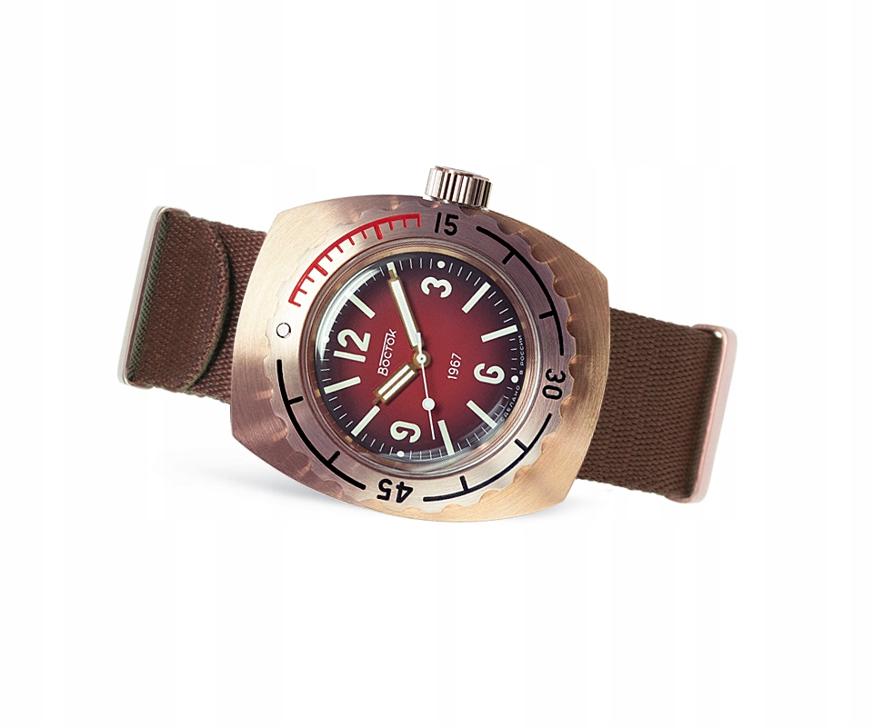 Hodinky Vostok Automat Amphibia Nurek 20ATM 90807B Bronze