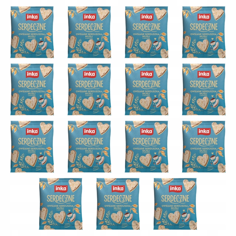 Inka Srdečné Ovesné srdíčka müsli s kokosem 50 g X15