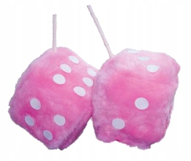 

Kostki G8I36 Kości Ozdobne Na Lusterko Różowe 2SZT