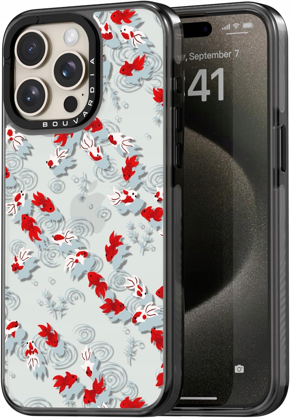 Etui Case do Apple iPhone 15 Pro Pancerne Ochronne Złota Ryba Bouvardia