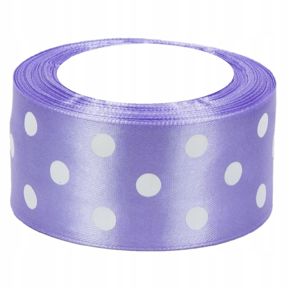 Wstążka w kropki 38mm 22m Fiolet