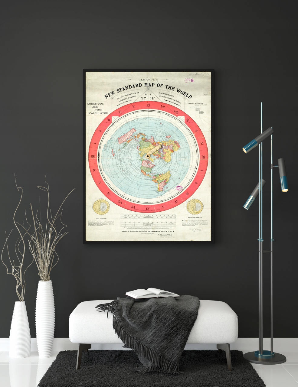 

Plakat Stara Mapa Świata 1892r. 70x50cm