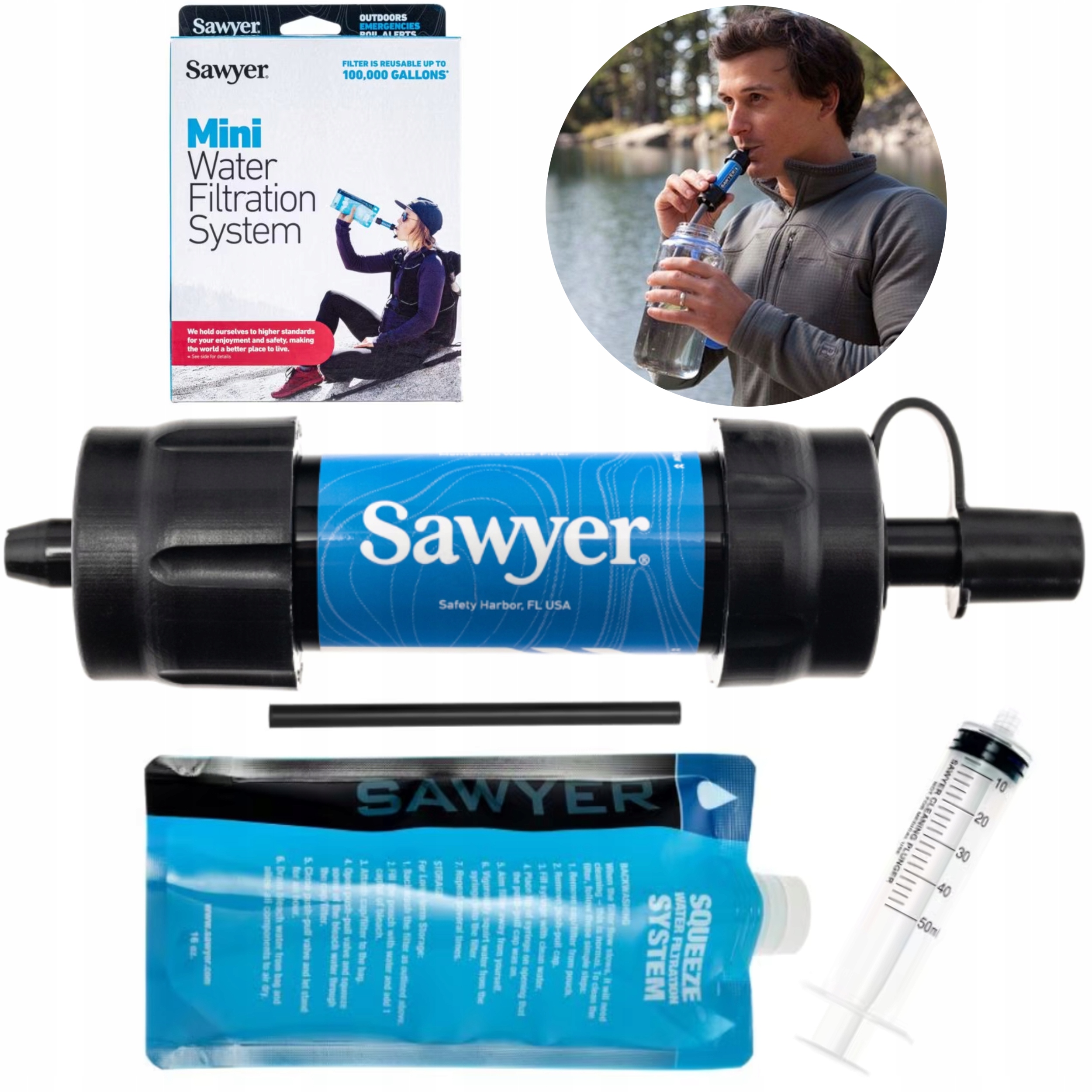 Amerykański Filtr do wody Sawyer do uzdatniania filtrowanie wody