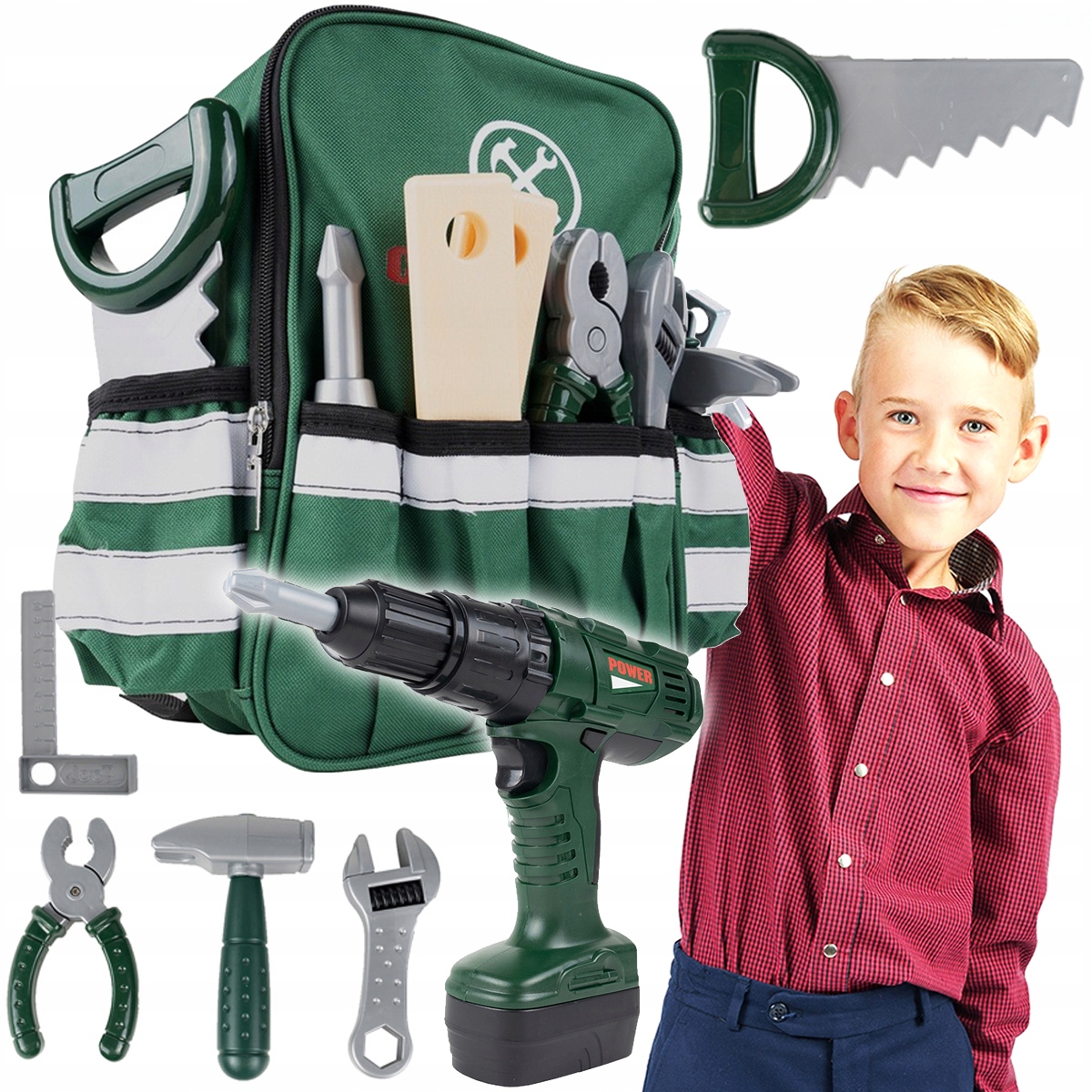 

Zestaw Majsterkowicza Plecak Narzędzia Wiertarka