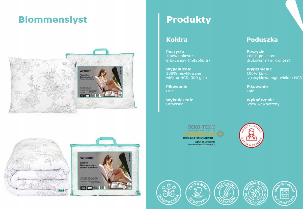 Kołdra Trend Home 220x200 Blommenslyst Medyczna Sezonowość kołdry całoroczna