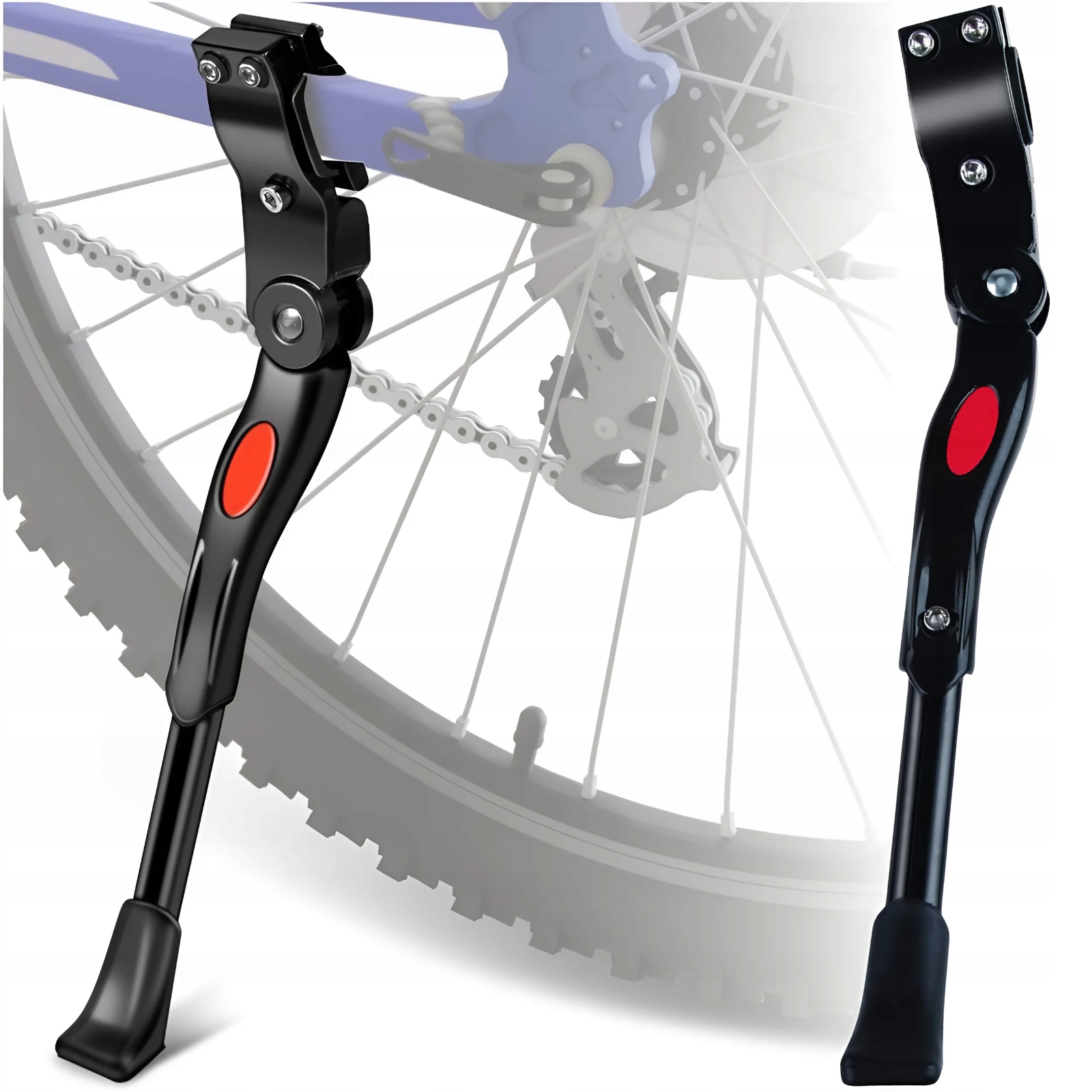 PODPÓRKA STOPKA ROWEROWA NÓŻKA REGULOWANA DO ROWERU TYLNA BOCZNA ALUMINIOWA