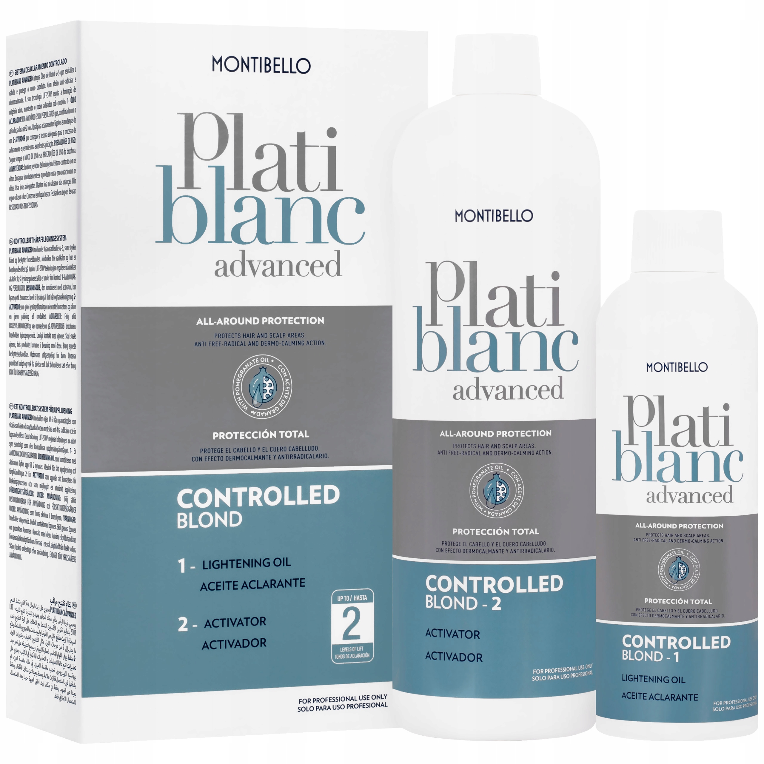 Montibello Platiblanc advanced Controlled Blond 2v1, sada 200 Ml 400ml
