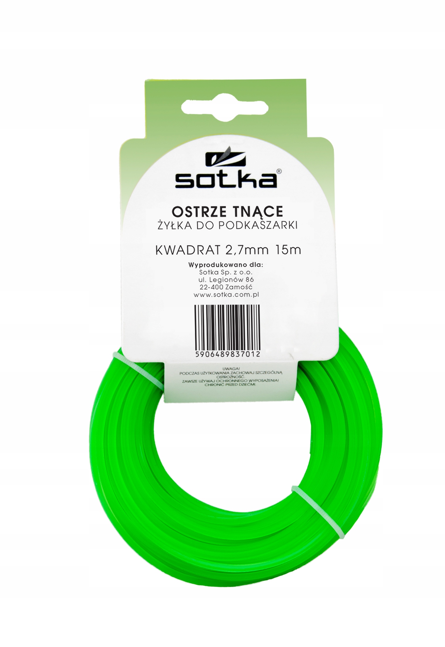 

Żyłka Tnąca Do Kos, Podkaszarek kwadrat 2,7 mm 15m