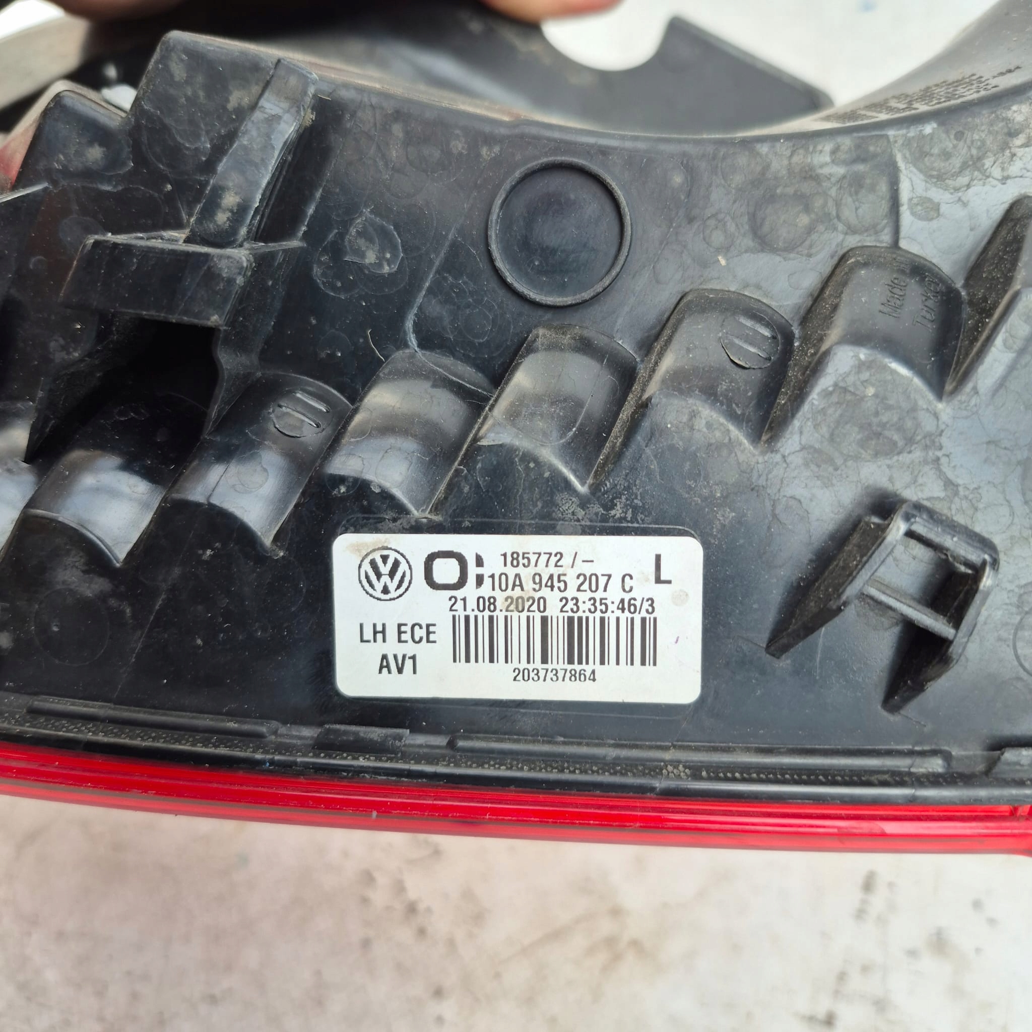 VW ID3 ID.3 19- light left rear part rear