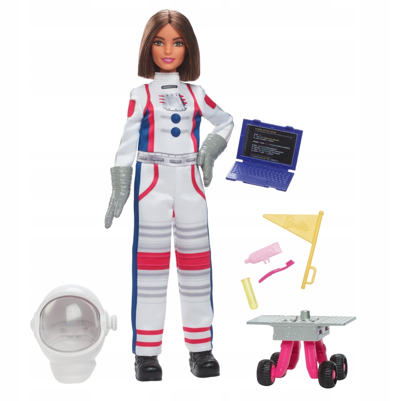 BARBIE KARIERA LALKA ASTRONAUTKA W SKAFANDRZE ZESTAW Z AKCESORIAMI 3+ Marka Mattel