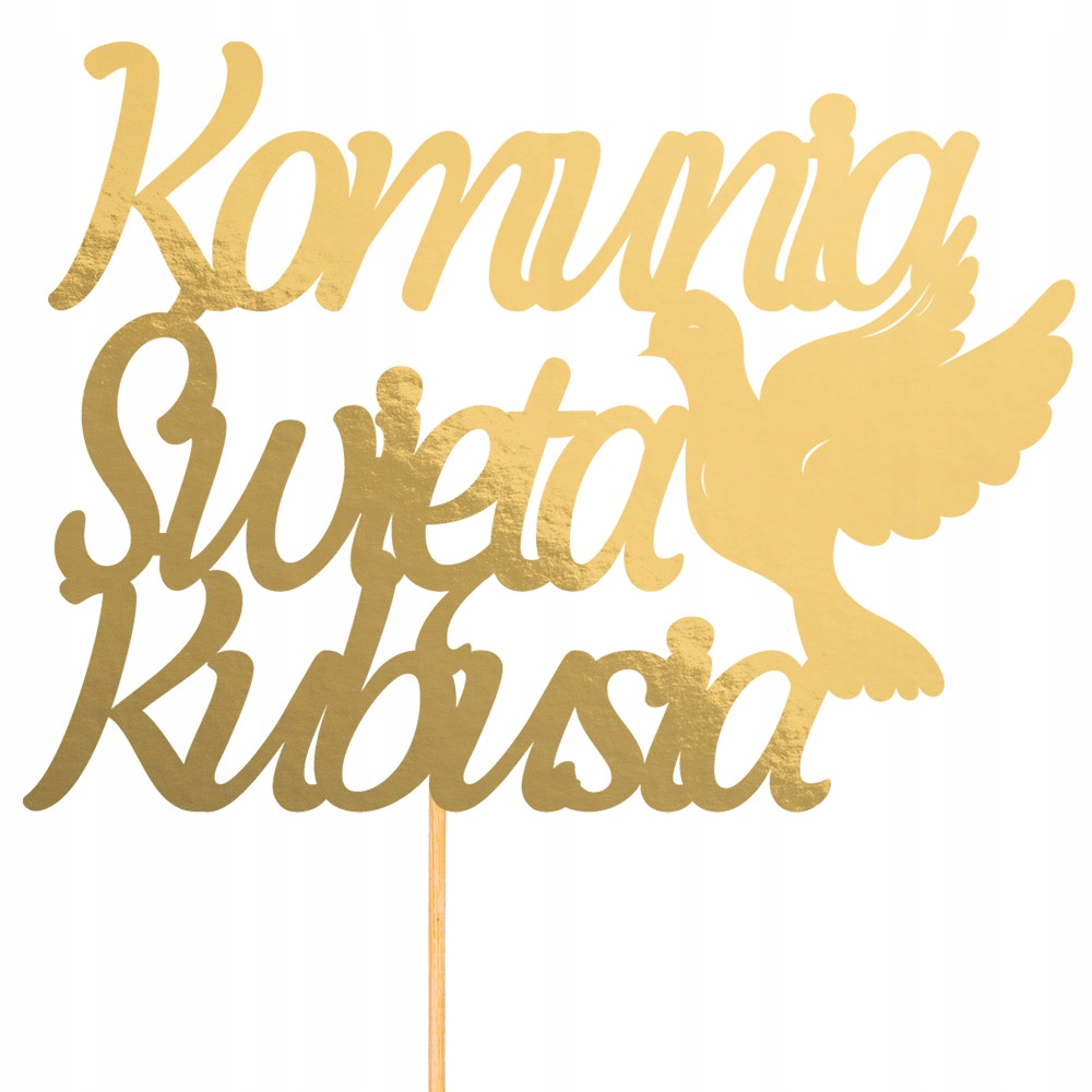 

Topper Na Tort Komunia Święta Dekoracja Z Imieniem