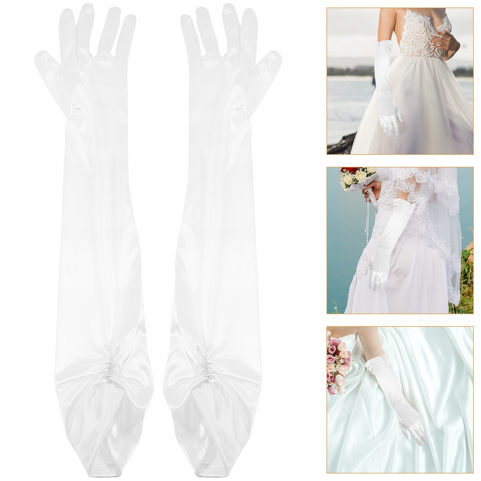 3 пари весільних рукавичок весільні рукавички прикраси немає