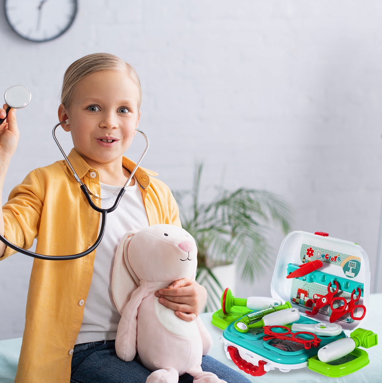 LÉKAŘSKÁ SOUPRAVA LITTLE DOCTOR DOCTOR V TAŠCE PRO DĚTI NA HRANÍ STETOSKOPU Nejsou potřeba žádné baterie