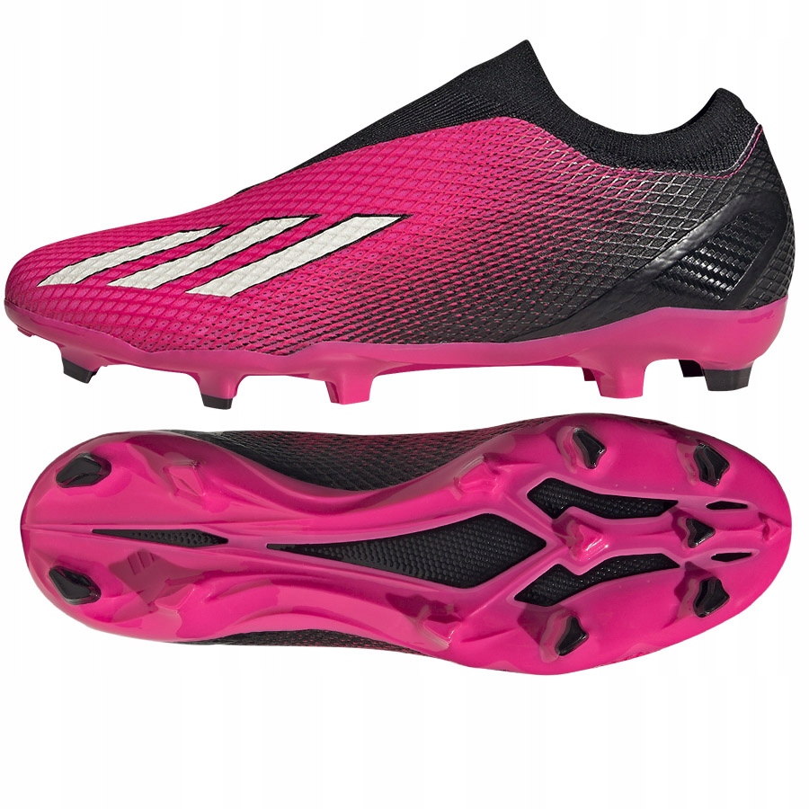 Fotbalové kopačky adidas růžové s ponožkou typu lanka velikost 42