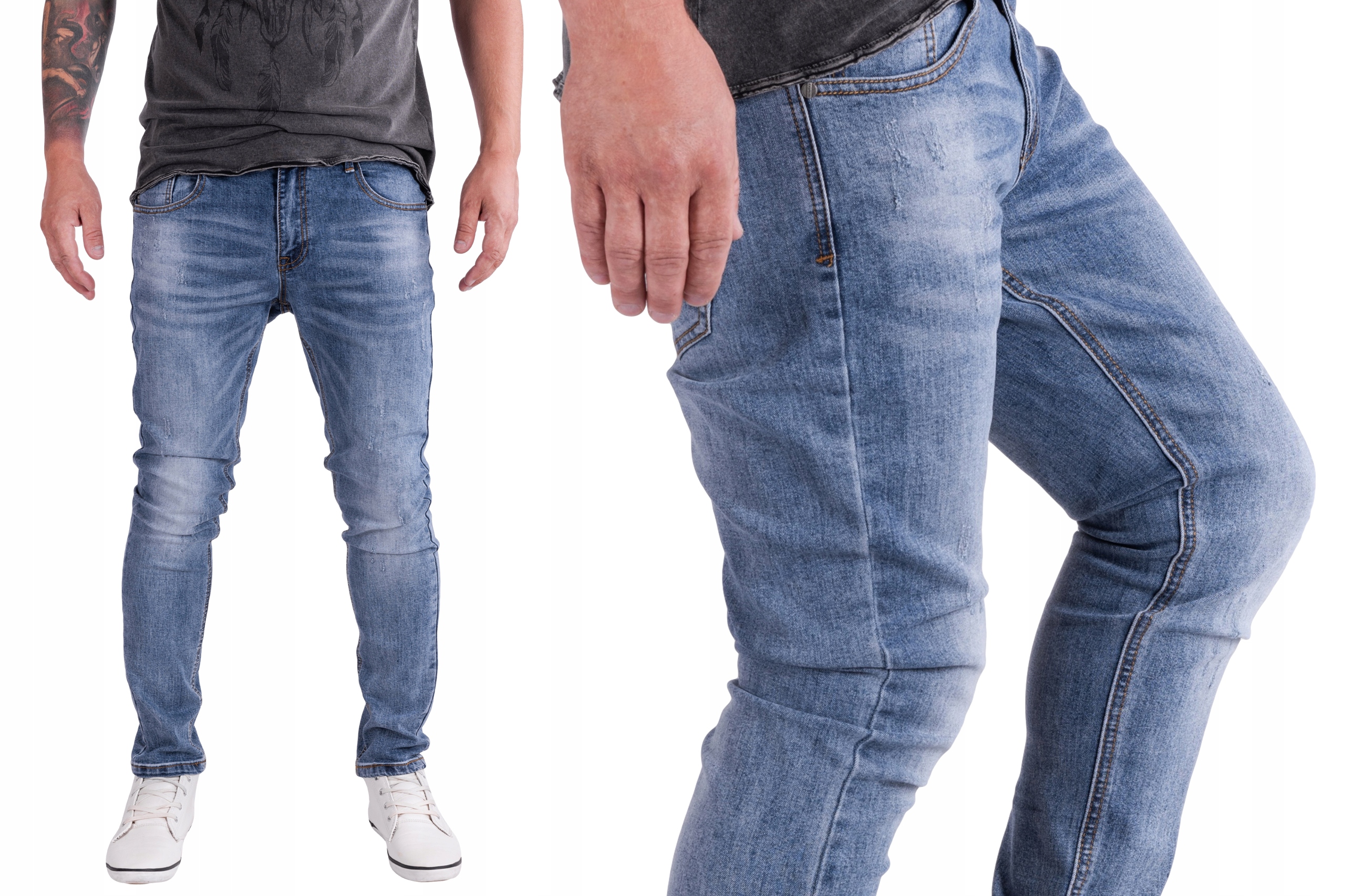

R.30 Spodnie Jeansy Męskie Rurki elastyczne Nico