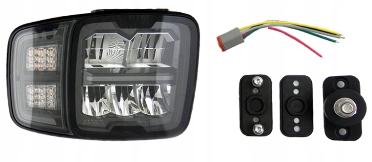 Lampa Světlomet Přední Ledová Pravá Rýpadlo-nabíječka Jcb Volvo Cat Manitou