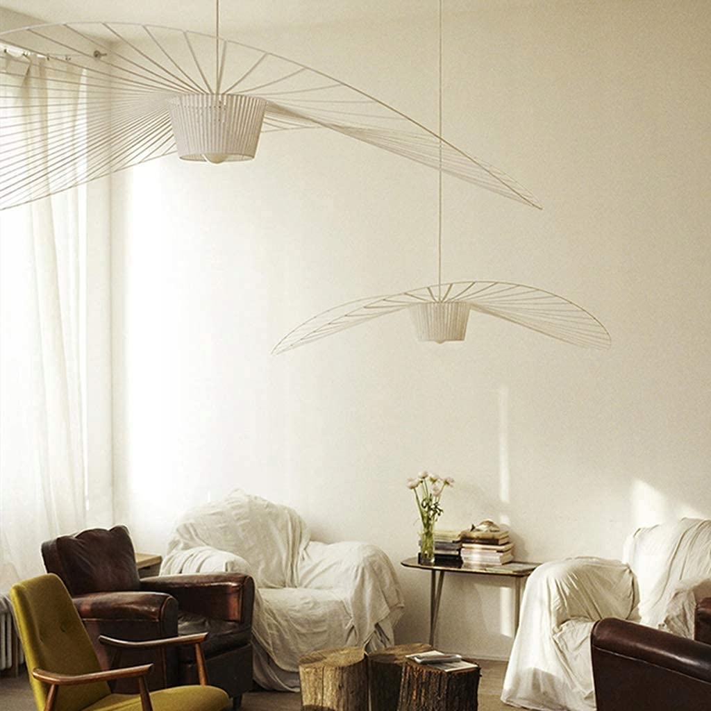YONIISEA Lampa Wisząca Vertigo 120cm Biała Nowoczesna do Salonu Sypialni — miniatura 2