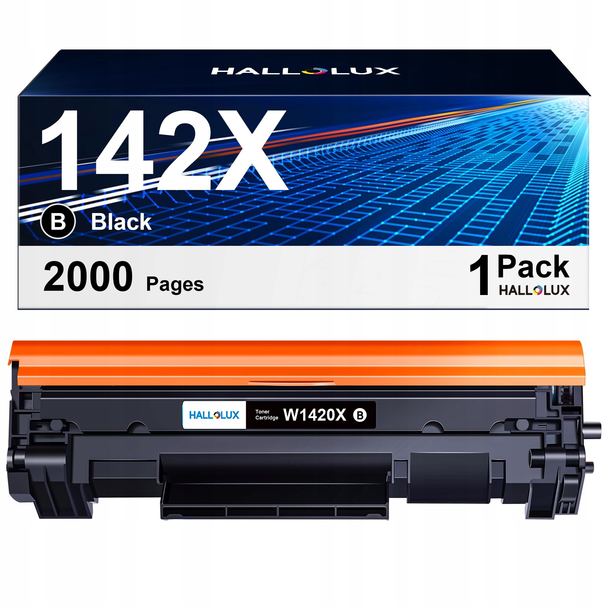 Hallolux Toner černý 142 x 142 A kompatibilní s Hp 142A W1420A 142X W1420X