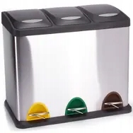 Odpadkový koš s pedálem Msv Tri Selectif tříděný odpad 3 x