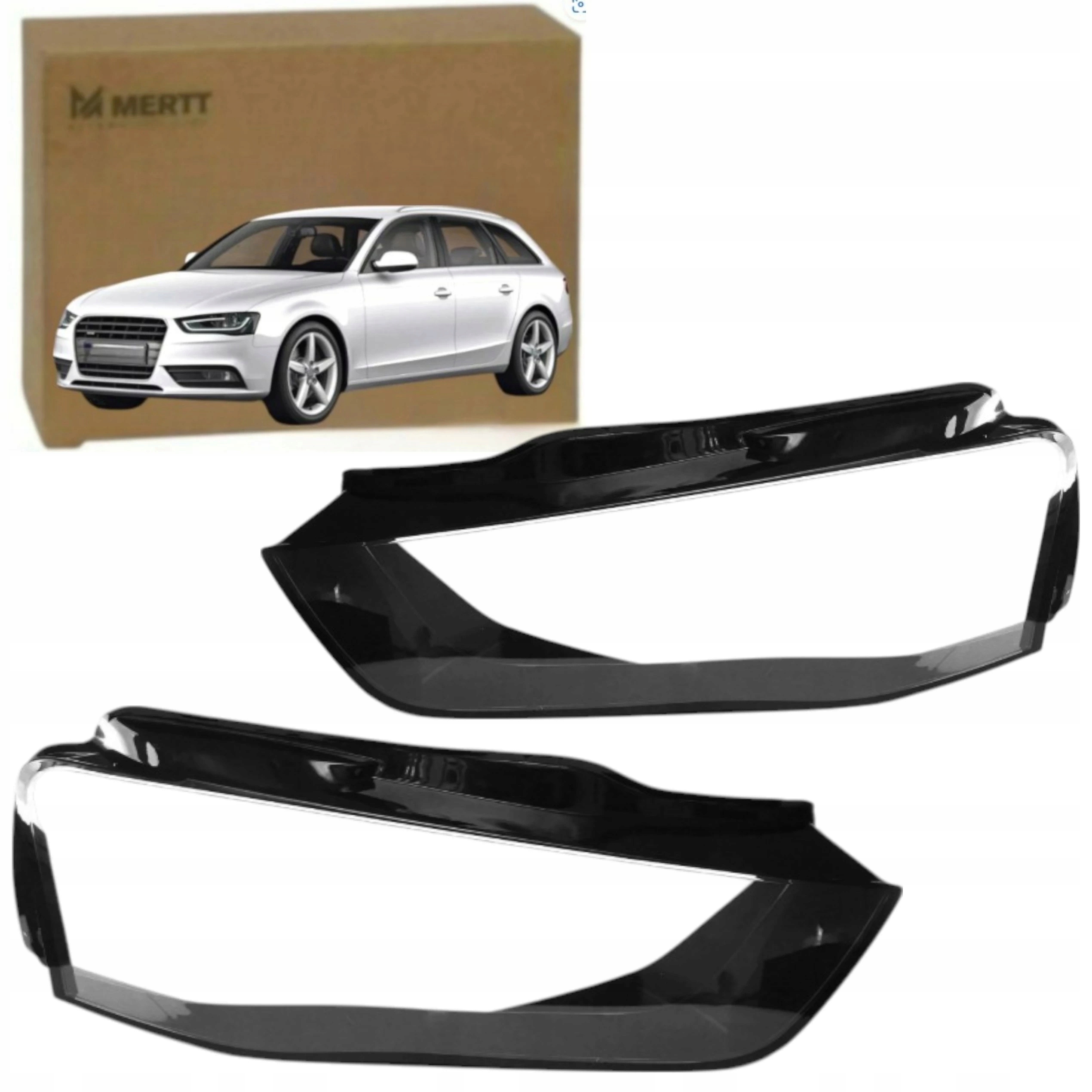 Sada x2 Klosz Pravý Levé sklo světlometu lampa Audi A4 B8 po faceliftu 11-16