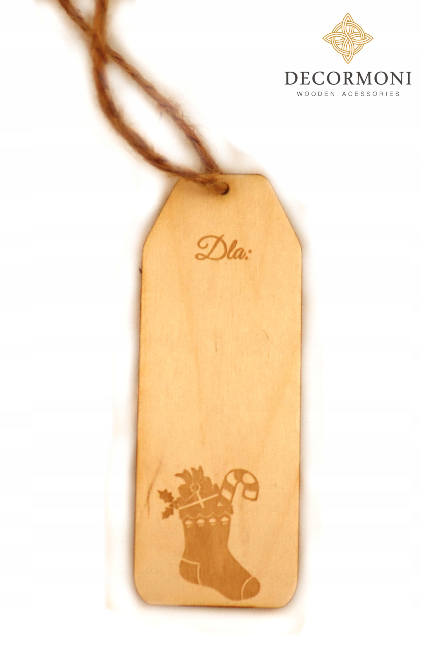 

Zawieszka etykieta skarpeta świąteczna