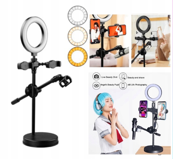 

Uchwyt Na Telefon Statyw Z Lampą Led Ring Do Zdjęć