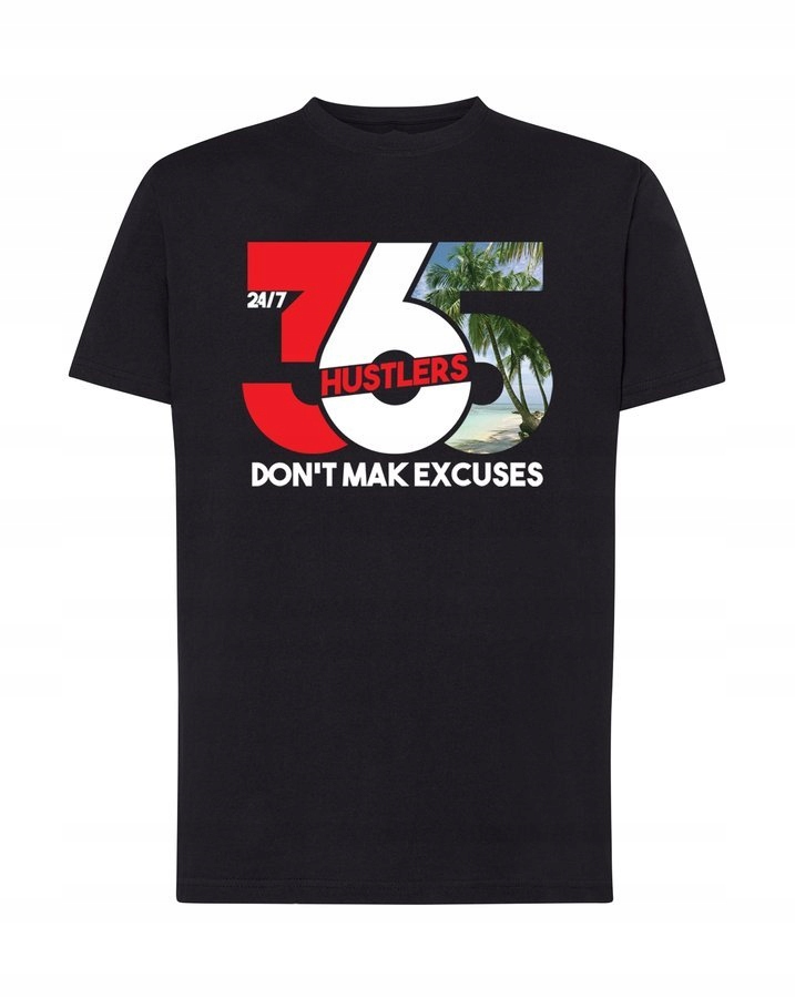 

Koszulka męska Don't Make Excuses, czarna L