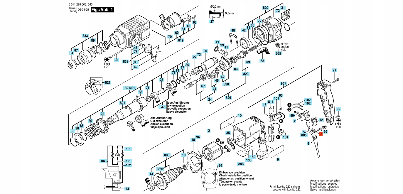 BOSCH GBH 2-24 DSE PIERŚCIEŃ PRZEWODU ORYGINAŁ 1610210068 Rodzaj uszczelka