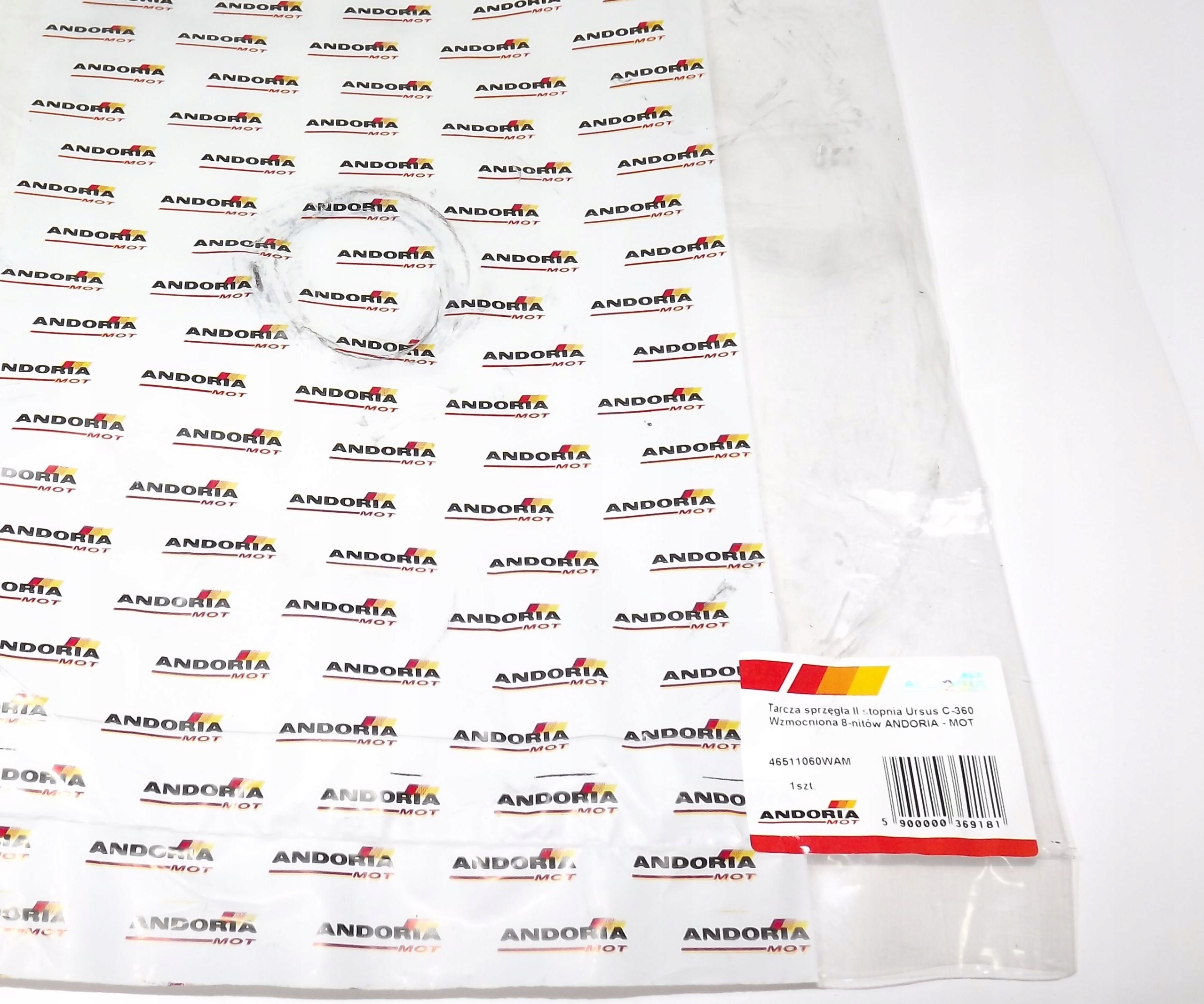 Tarcza sprzęgła Ursus C 360 IIst. 46511061 ANDORIA Producent części Andoria