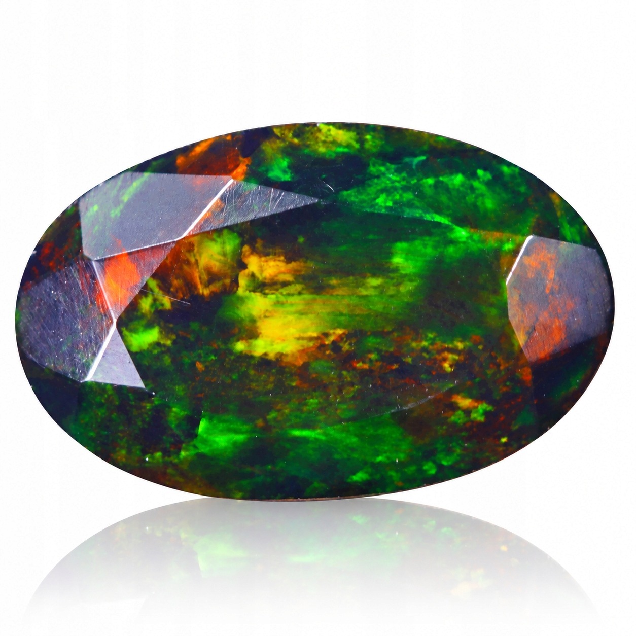 Přírodní opál černý 1.11 ct Ovál Etiopie certifikát Wbd