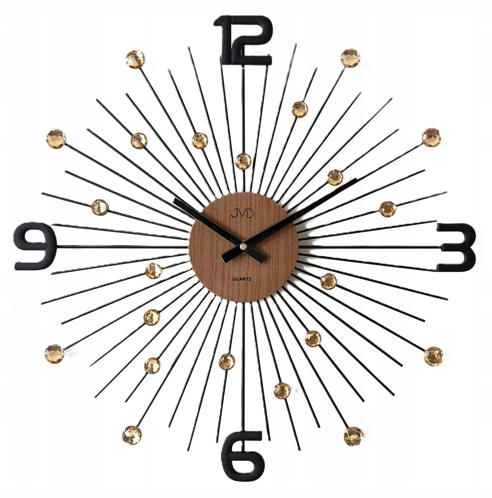Bronzové Nástěnné Hodiny Jvd HT117.1, Velký Moderní Design