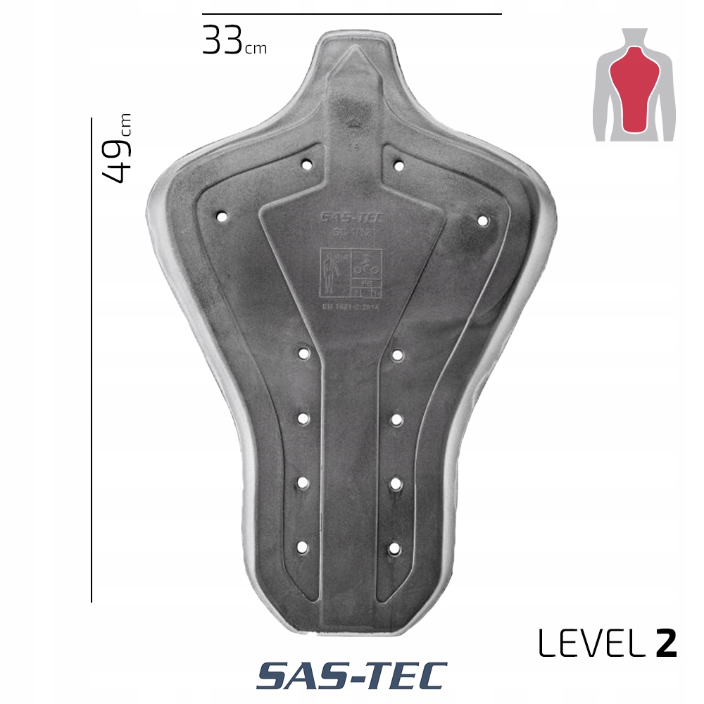 Ochraniacz pleców SAS-TEC SC-1/12 szary