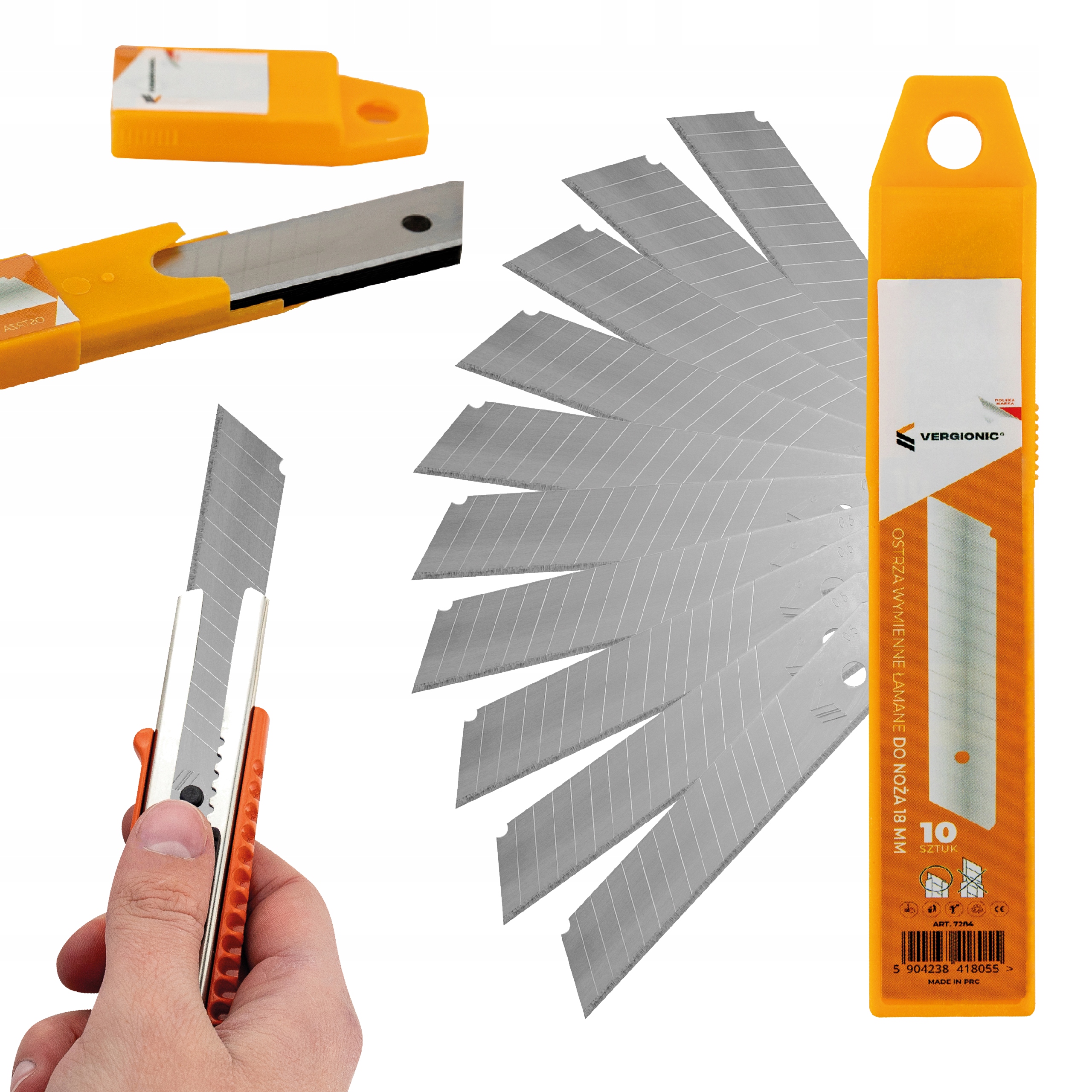 

Ostrza Wymienne Łamane Do Noża Ostrze 18MM 10 Szt.