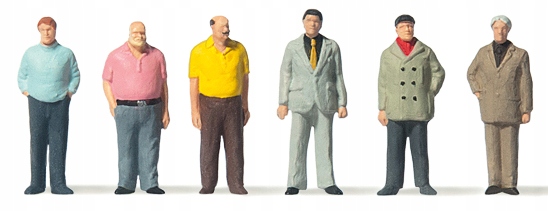Preiser Muži stojící Tt 1:120 Figurky na maketu