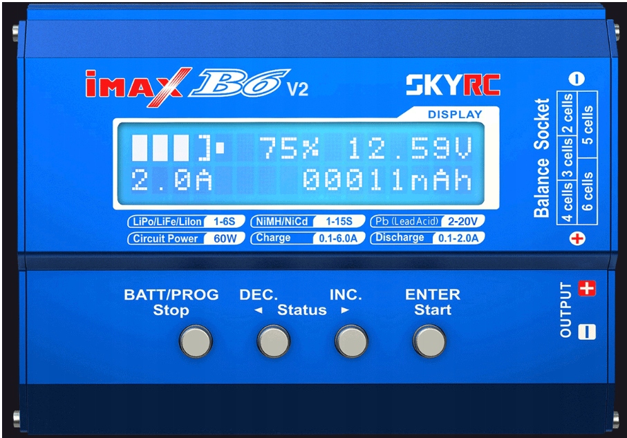 Ładowarka SKYRC iMax B6 V2 12V 6A 60W - LiPo AGM NiMh Kod producenta SK-100161-01