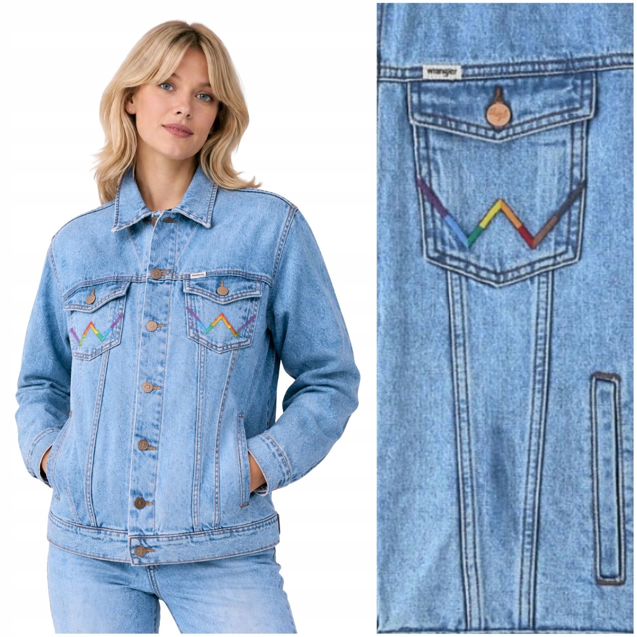 Wrangler Anti-fit Trucker Jacket volná dámská bunda katana džínová Xs