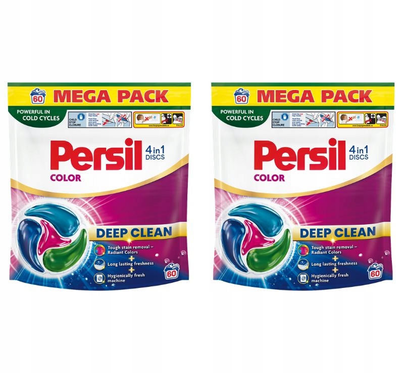 Kapsułki do prania Persil Deep Clean Discs 4w1 Color 2X60 prań