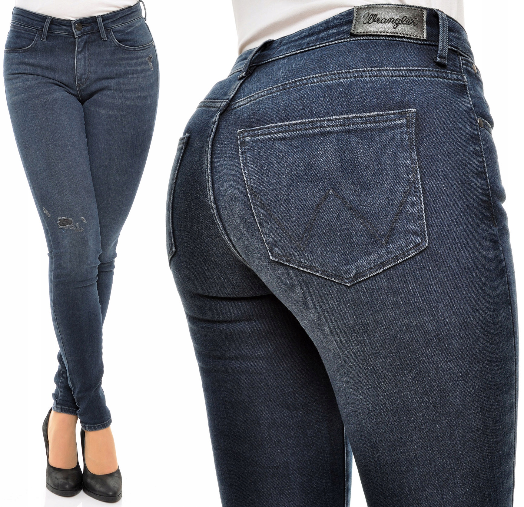 Wrangler kalhoty Navy regular Skinny W28 L32