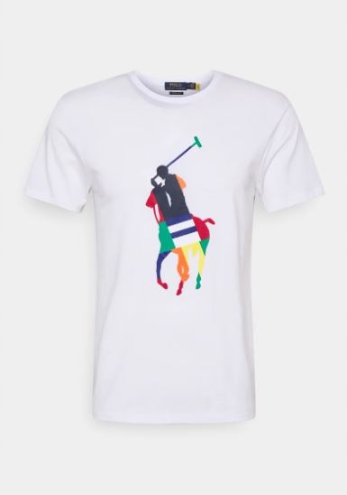 

Polo Ralph Lauren t-shirt biały nadruk logo L