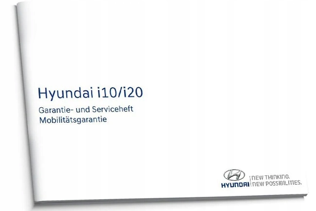 Hyundai i10 i20 німецька сервісна книга