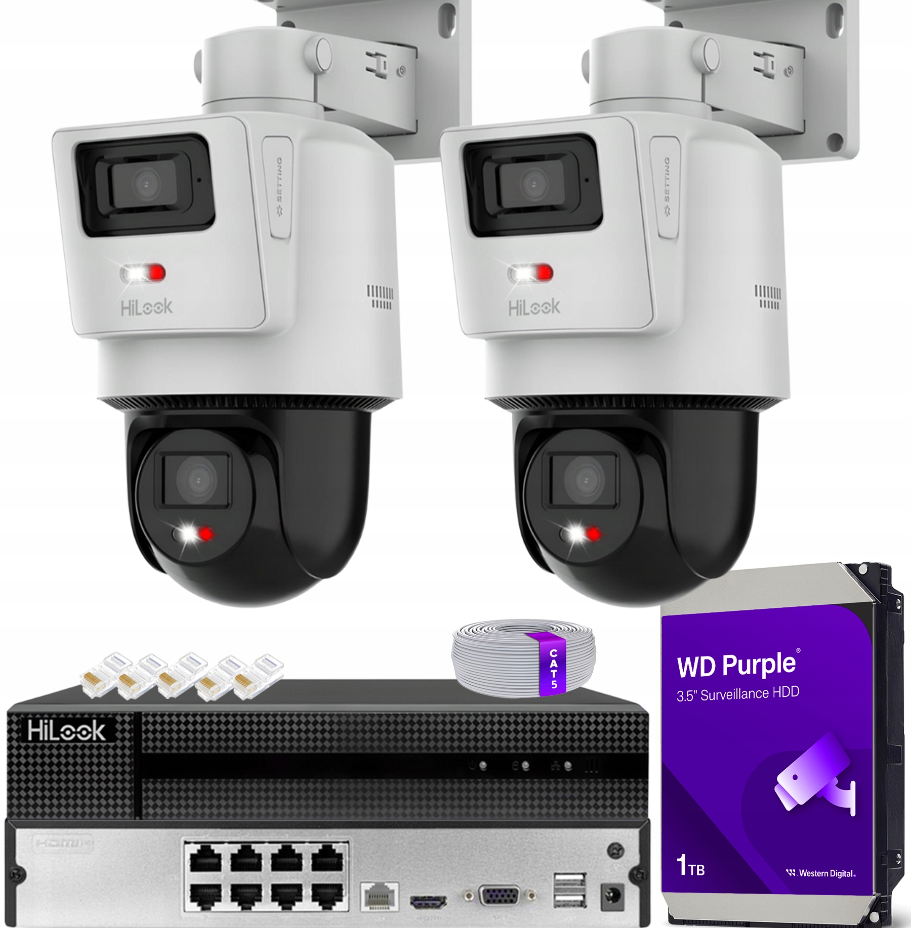 Sada Ip monitorování 2x otočná kamera TandemVu 4MP+4MP HiLook Hikvision