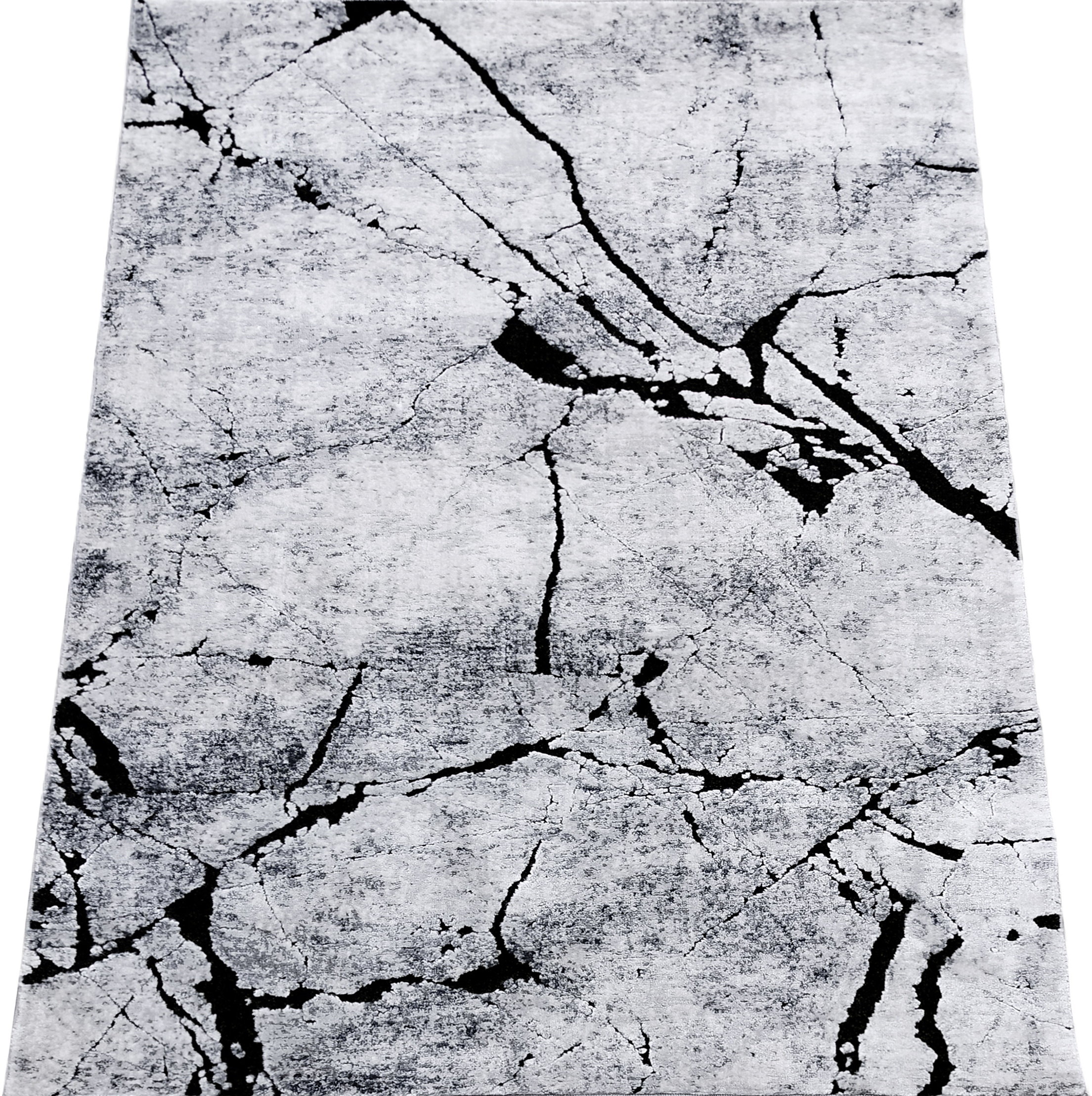 Koberec 120x180 Mramor Masívny 3D Rezaný Fryz Do Obývačky Moderný Módny