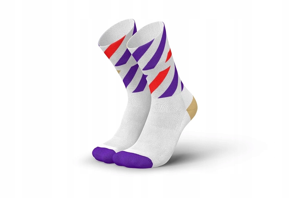 Incylence Skarpety Biegowe Running Platforms Long white/purple 39-42