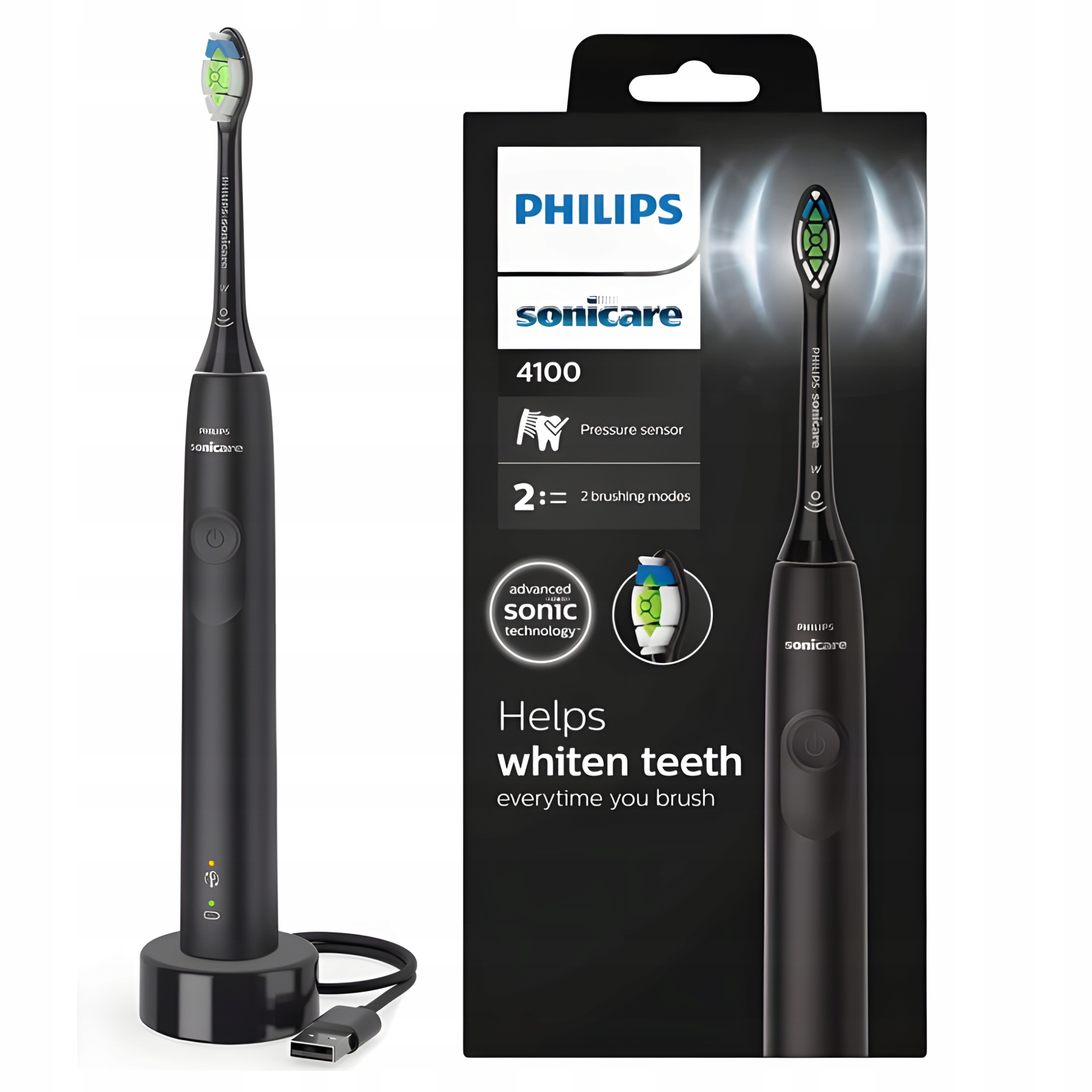 Philips Sonicare Protective Clean 4100 Czarna Soniczna Szczoteczka do Zębów