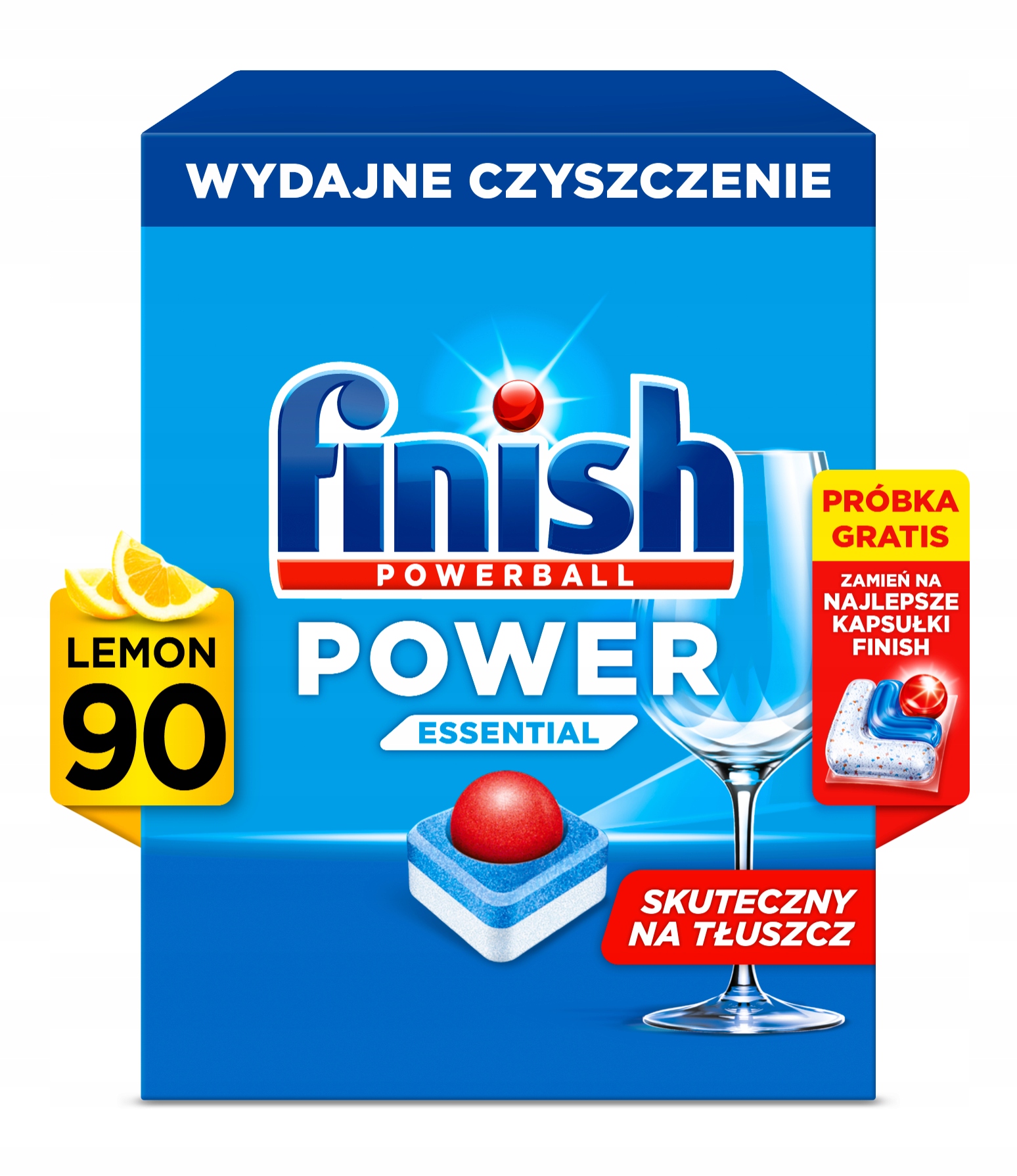Levně Finish Tablety do myčky Power Essential Lemon 90 kusů vůně Citron