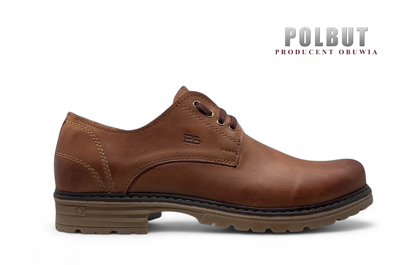 Pánské polobotky model 2120 Polbut – přírodní kůže, velikost 45